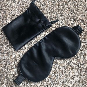 100% silk Black eye mask